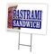Signmission Pastrami Sandwich Yard Sign & Stake outdoor plastic coroplast window, C-2436 Pastrami Sandwich C-2436 Pastrami Sandwich - alternate 1